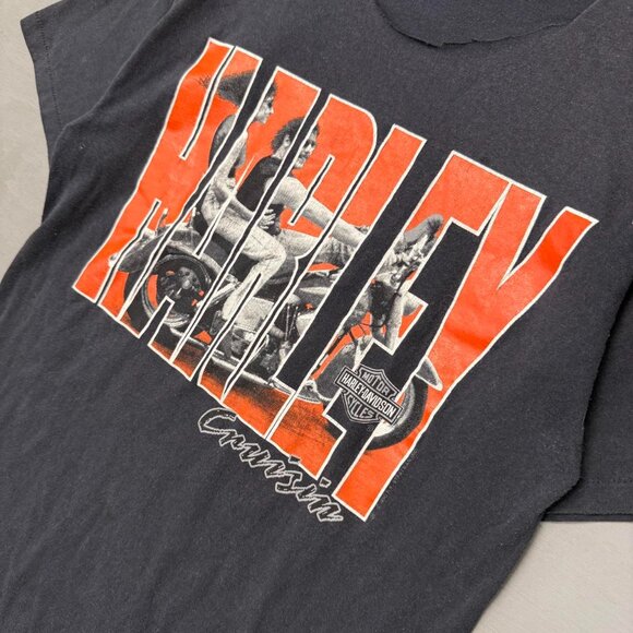 Vintage Harley Davidson Cruisin 80s Single Stitch Shirt Large - Picture 2 of 6